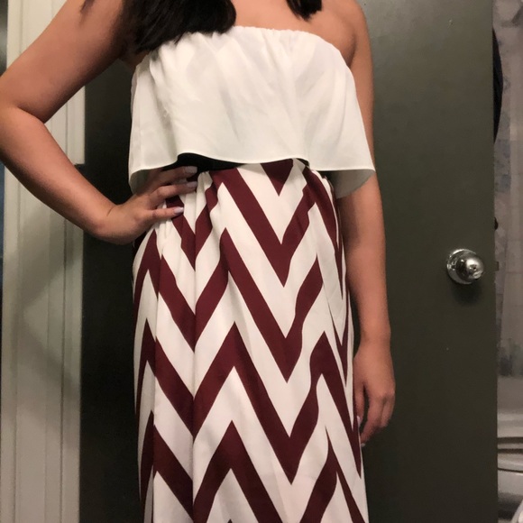 Strapless maxi w/belt - Picture 2 of 4